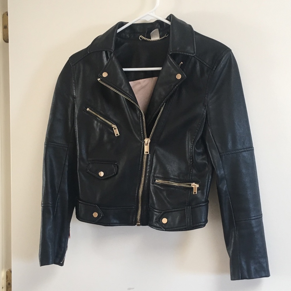Black leather jacket